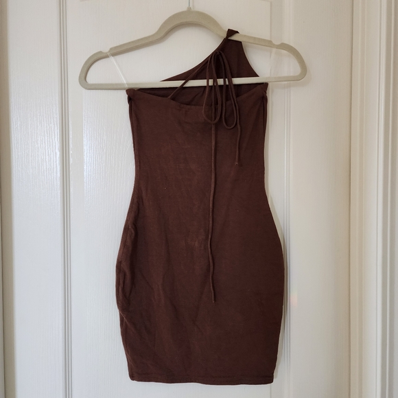Oh Polly Brown Bodycon Mini Dress - Picture 2 of 5